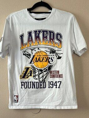 White Lakers Short Sleeve Tee